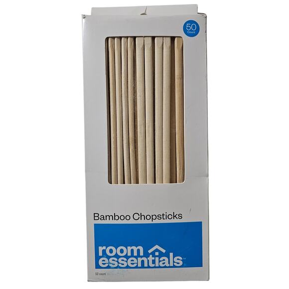 Room Essentials Bamboo Chopsticks 50ct NEW - Picture 1 of 1
